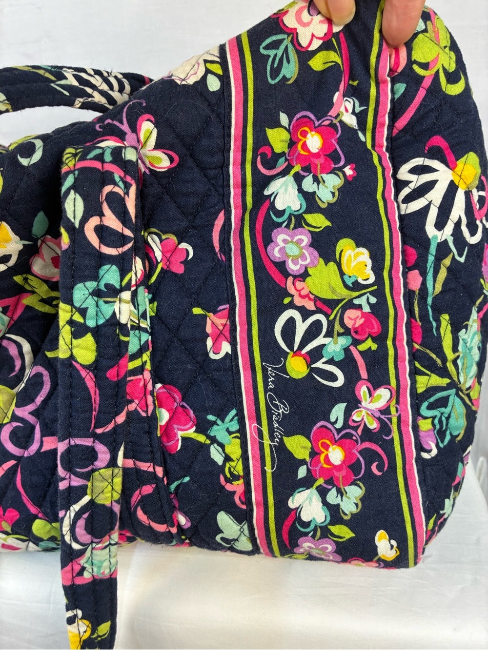 Vera Bradley Large Weekender in Ribbons Print Retired - Picture 3 of 10